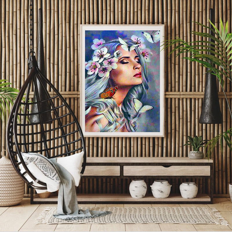 Butterfly Beauty Oil Paint By Numbers Kits Canvas Picture Wall DIY (B725)