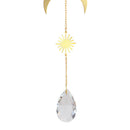 Hanging Moon Sun Heart Ball Light Catcher Crystal Outdoor Wind Chime (63) Newly