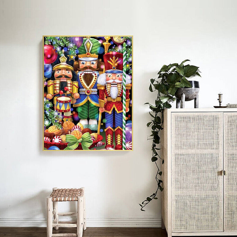 Canvas Paint By Numbers Nutcracker Hand Painted Drawing Kit Home Decorations