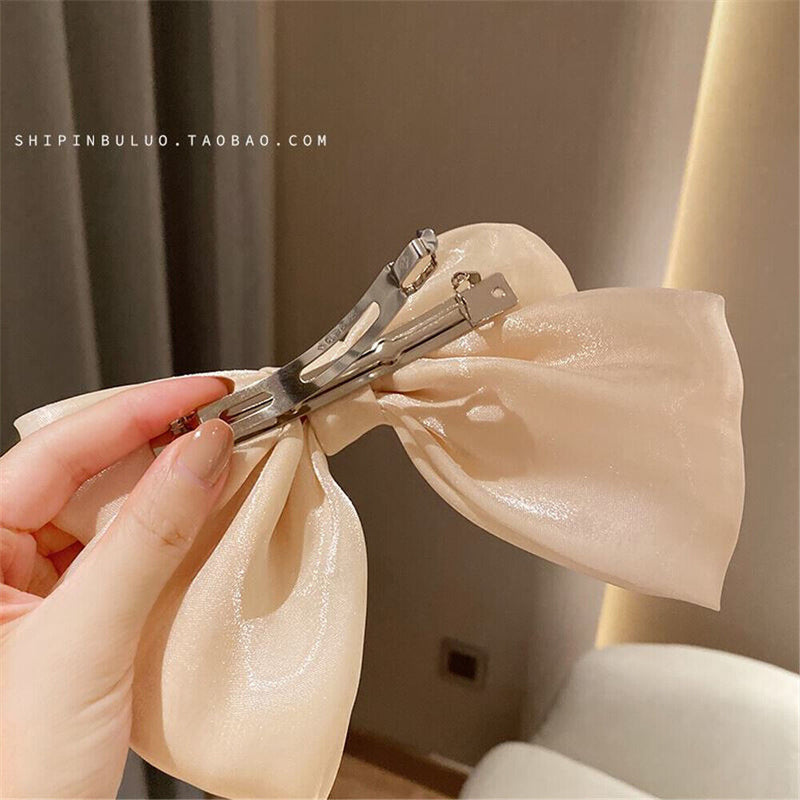 Women Girls Big Bow Hairpin Floral Hair Accessories Barrettes Bow Hair Clips