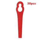 30pcs Grass Trimmer Strimmer Plastic Blade Lawn Mower Garden Cutter (Red)