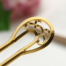 Tools Alloy Hairpin U-shaped hairpin Metal Hair Stick Double wavy flower
