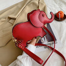 Fashion Women Elephant Shape Solid Color Wallet Mini Wristlet Bags Crossbody Bag