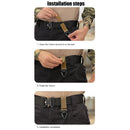 Triangle Backpack Hanging Buckle 360-Degree Rotation D-Shaped Hook (Khaki)