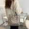 #A Autumn Winter Ladies Handbags Quilted Top-handle Bags Chain Solid Travel Satc