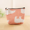 Cartoon Ladies Mini Coin Purse Cute Pattern Women Card Holder Keychain Wallets