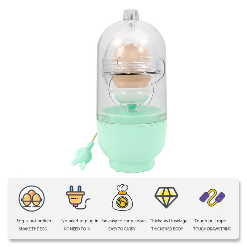 Manual Egg Shaker Egg Scrambler Puller White Yolk Mixer Blender (Green)