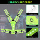 Running Vest - LED Elastic Safety Reflective Belt Straps Fits Outdoor Clothing