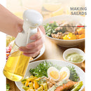 PET Olive Oil Spray Bottle Vinegar Gravy Dispenser Mist Sprayer (White)