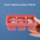 Soft Bottom Square Shape Ice Maker Silicone Ice Cube Mold with Lid DIY Desert