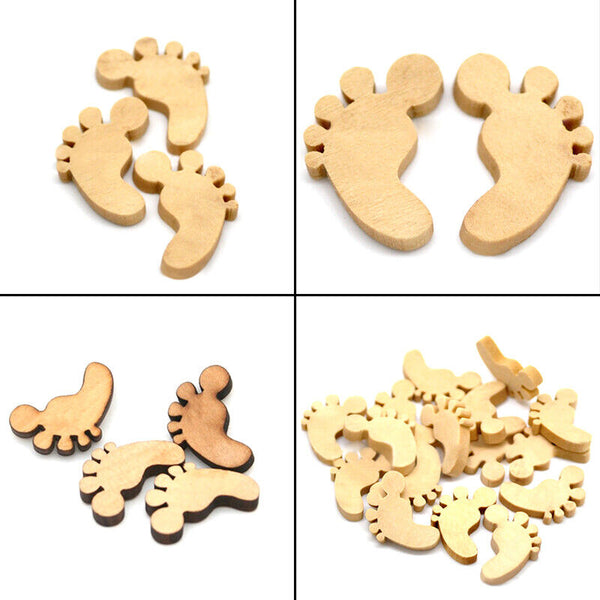 Cute Wooden Baby shapes Cut MDF Blank Embellishments N2K3 s Craft X4X2