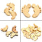 Cute Wooden Baby shapes Cut MDF Blank Embellishments N2K3 s Craft X4X2