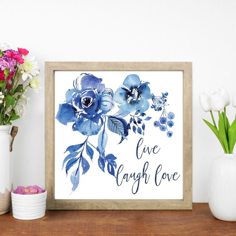 Ink Blue Rose Oil Paint By Numbers DIY Acrylic Painting Wall Art Picture Craft