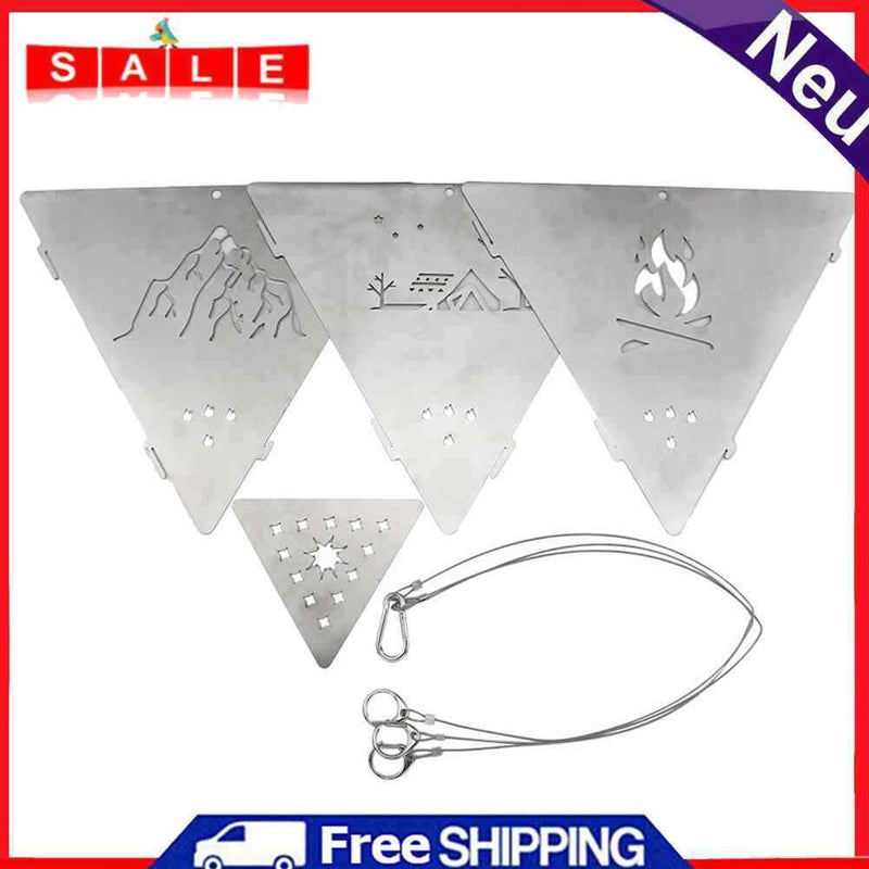 Campfire Hanging Triangle Stove Wood Charcoal Burning Stoves Portable Camping