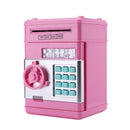 Automatic Electronic Piggy Bank ATM Password Money Box Saving Box (Pink)
