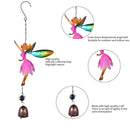 Fairy Angel Wind Chimes Metal Art Wind Bell for Indoor Outdoor Yard (Pink) Newly