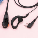 Dual PTT 2pin K-type Earpiece Headset for Kenwood Baofeng Radio Walkie-Talkie