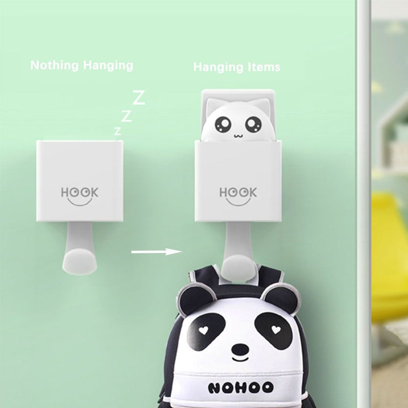 Wall Hanging Decor Sticky Holder Keys Rack Cute Cat Hooks Decoration Hanger