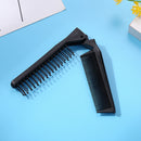Folding Hair Comb Anti Static Plastic Foldable Beard Pocket Brush (Black) Newly