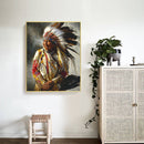 Indians Old Lady Oil Paint By Numbers Kits Canvas Picture DIY Wall Crafts