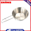 300ml Foldable Handle Bowl for Camping Picnic Hiking Stainless Steel Tableware