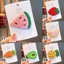 Sweet Hairpins Bangs Clips Wool Knitting Hair Clips Cute Fruit Barrettes
