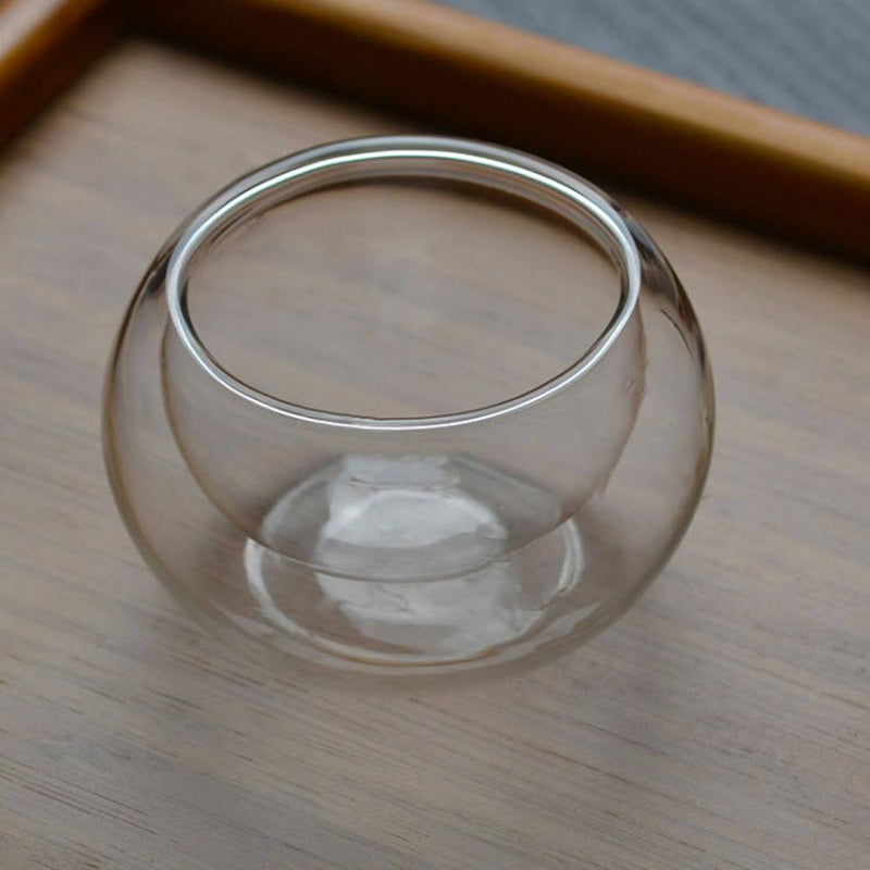 Double Wall Tea Cups Mini Glass Cup Espresso Coffee Cups Kungfu Teacup