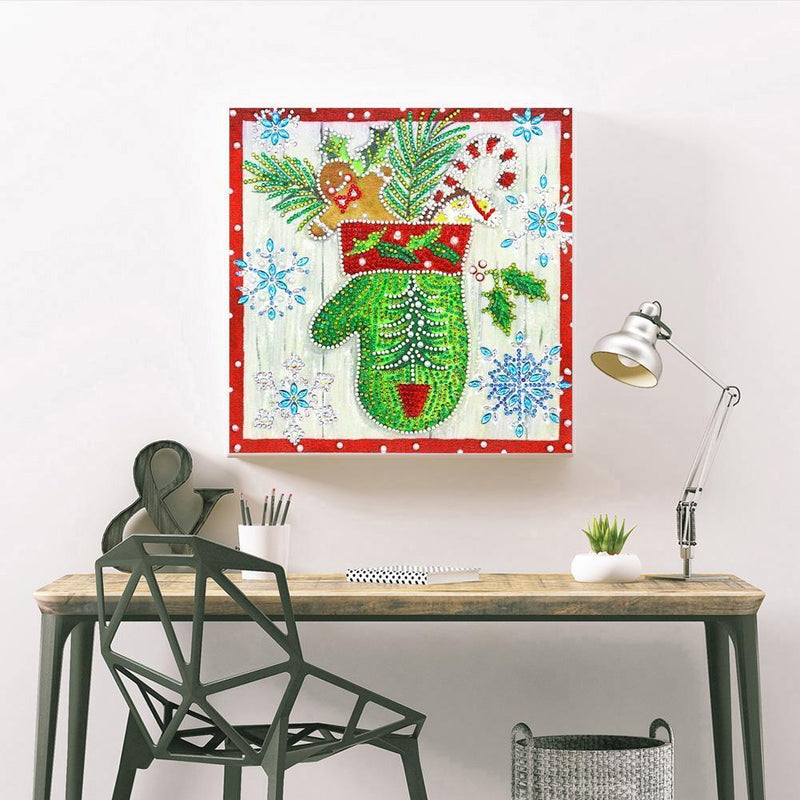 5D DIY Special Shaped Diamond Painting Gloves Cross Stitch Craft Kit Decor