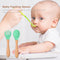 Baby Wooden Silicone Feeding Spoon Toddlers BPA-free Tableware (13) Newly
