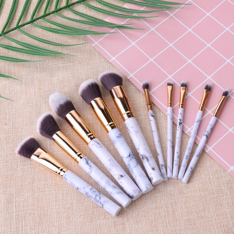 Marbling Brushes 10 Makeup Brushes Eye Shadow Makeup Beauty Tools Set