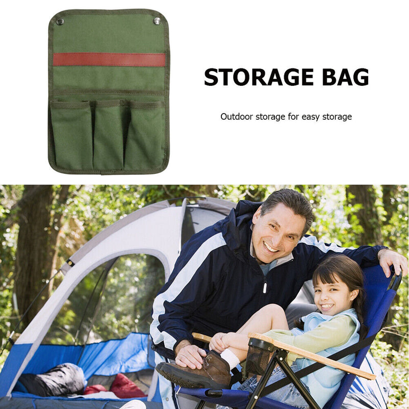 #A Outdoor Camping Chair Arm Storage Bag Beach Chair Hanging Storage Holder Bag