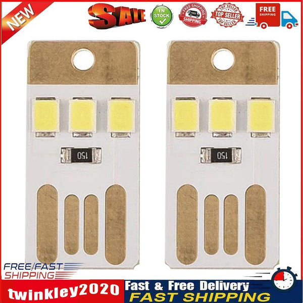 Outdoor Camping Mini LED Lights Energy Saving Rechargeable Lamp (2pcs) Newly