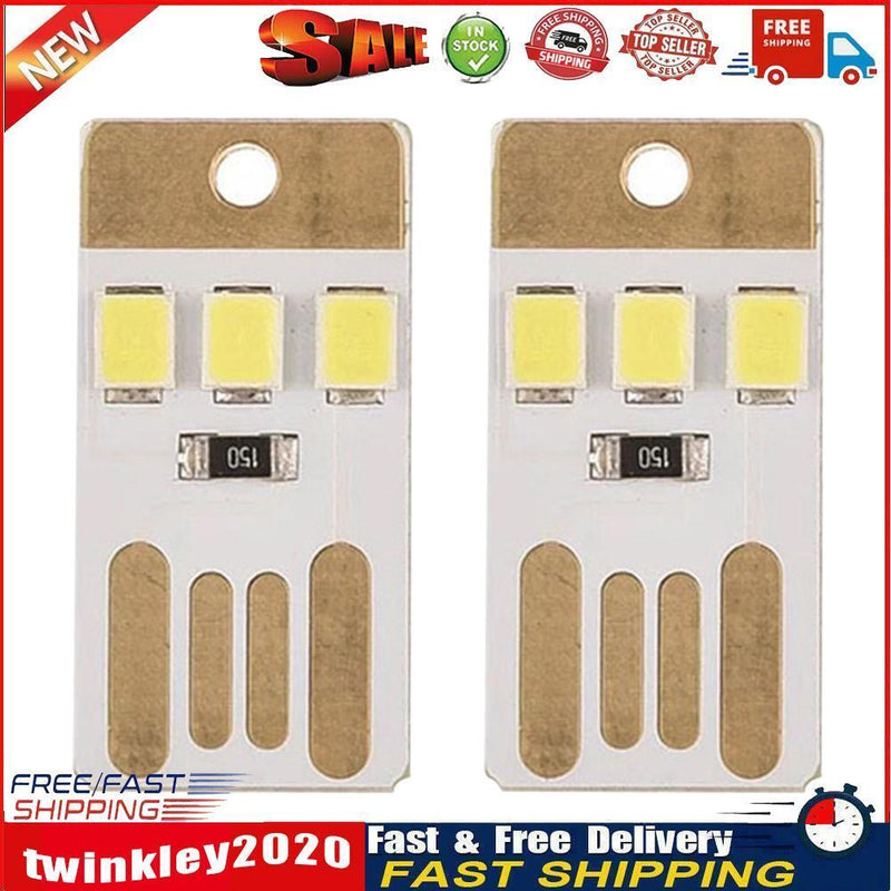 Outdoor Camping Mini LED Lights Energy Saving Rechargeable Lamp (2pcs) Newly
