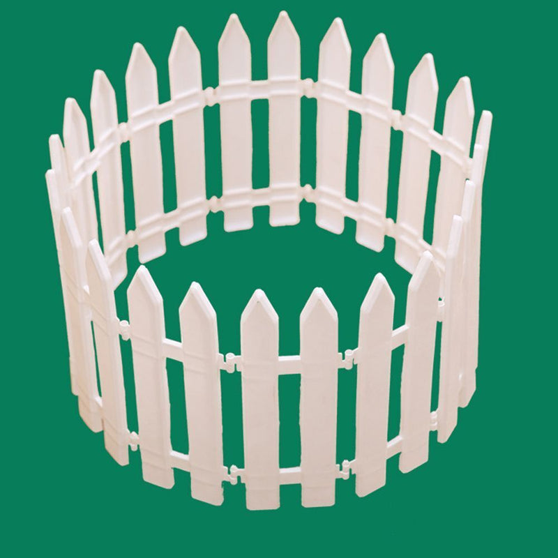Decoration White PVC Garden Guardrail Decorative Barrier Christmas Tree Fence