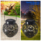 LED Metal Solar Lantern Light Waterproof Hollow Projection Lamp (Black) Newly