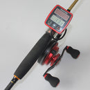 Solar Power Counting Fish Line Wheel + Digital LCD Display Round Fish Boat-12813