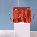 Punch Free Wall Storage Box Remote Control Phone Charging Holder (Red) Newly