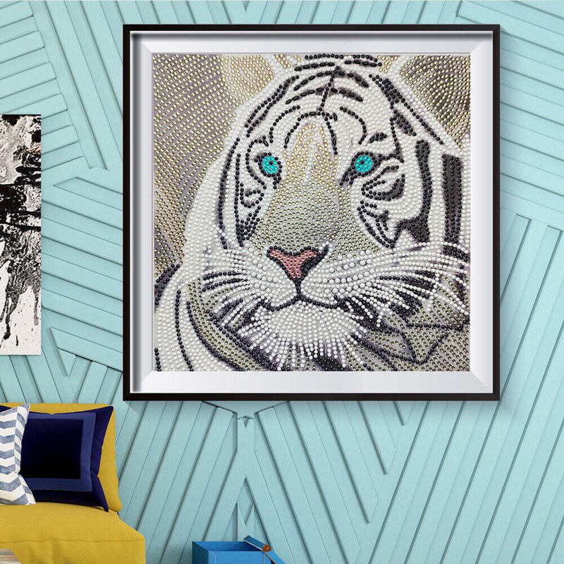 5D DIY Diamond Painting Tiger Special Shaped Full Drill Mosaic Art Picture