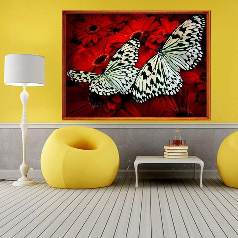 5D Butterfly Flower Diamond Painting Embroidery DIY Cross Stitch Home Decor