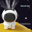Mini Electric Fan Cute Astronaut Bladeless Spaceman Neck Air Cooler (Black)