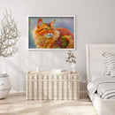 Full Embroidery Colorful Cat Cross Stitch Kit 11CT Stamped DIY Canvas Craft Gift