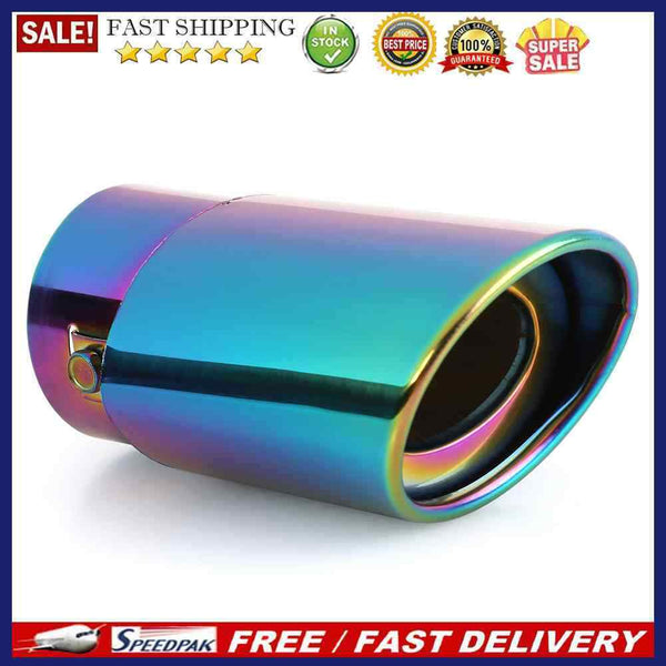 Burnt Color Stainless Steel Car Exhaust Tip Muffler Straight Tail Pipe Sile