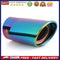 Burnt Color Stainless Steel Car Exhaust Tip Muffler Straight Tail Pipe Sile