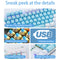 Mechanical 104 Keys Gaming Keyboards USB Wired (Red Axis Blue+White)