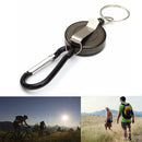 Metal Retractable Keychain Anti-Lost Anti-Theft EDC Keyring Buckle (Black) Newly