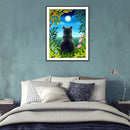 5D Diamond Painting Back Cat Full Round Drill Rhinestone DIY Home Decorations
