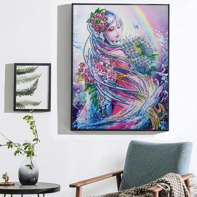 5D DIY Special Shaped Diamond Painting Fairy Cross Stitch Embroidery Mosaic