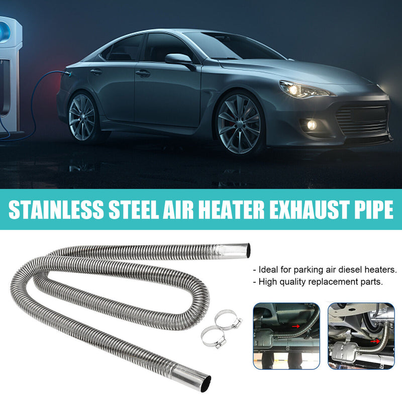 Parking Air Heater Pipe 2.5cm Inner Stainless Steel Exhaust Pipe Car Tool
