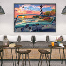 DIY Diamond Painting Sea Car Lighthouse Full Drill Rhinestone Mosaic Art Pi