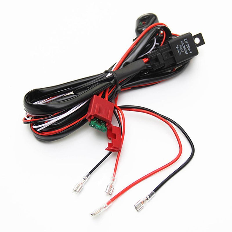 Wiring Harness Kit with Fuse Relay Switch for 2 LED Light Bar Fog Light Newly